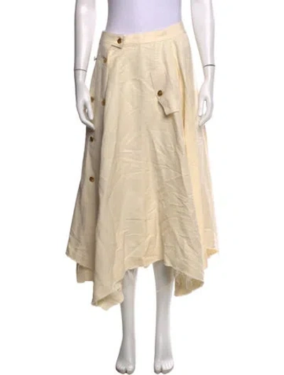 Pre-owned Loewe Linen Long Skirt In Neutrals