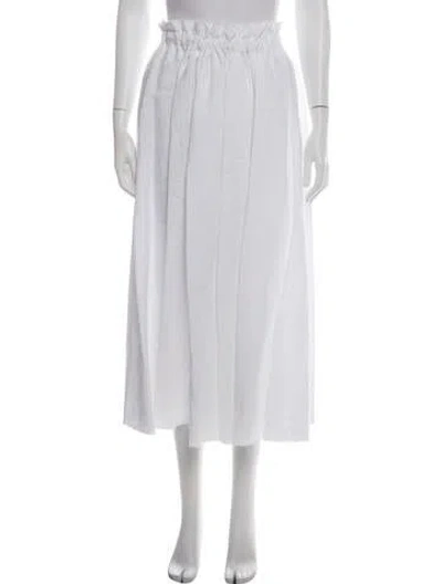 Pre-owned Loewe Linen Midi Length Skirt W/ Tags In Blue