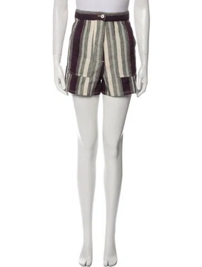 Pre-owned Loewe Linen Mini Shorts