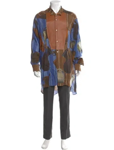 Pre-owned Loewe Linen Striped Shirt In Multi