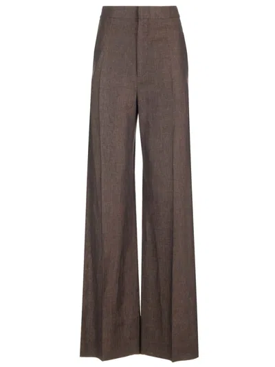 Loewe Linen Trousers Brown
