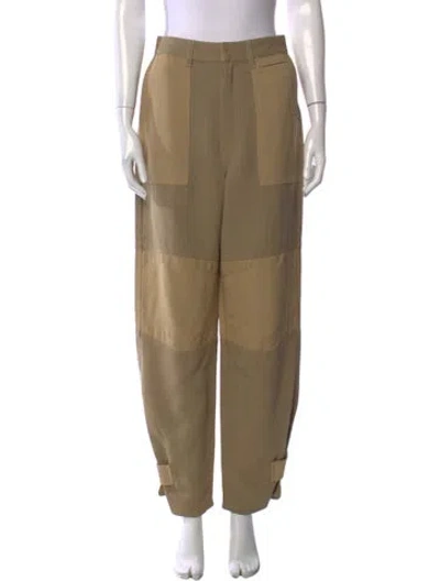 Pre-owned Loewe Linen Wide Leg Pants In Neutral