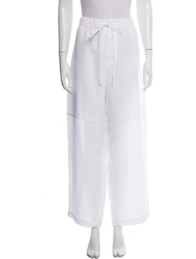 Pre-owned Loewe Linen Wide Leg Pants In Neutrals