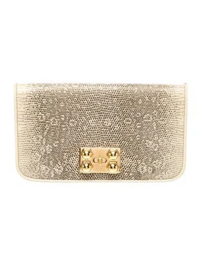 Pre-owned Loewe Lizard Clutch In Neutrals