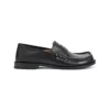 Loewe Penny Strap Round Toe Stitched Detailing Loafers In Animal Print