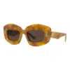 Loewe Silver Screen Chunky Acetate Rectangle Sunglasses