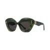 Loewe Silver Screen 49mm Rectangular Sunglasses