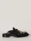 Loewe Black Leather Edge Slippers In Black