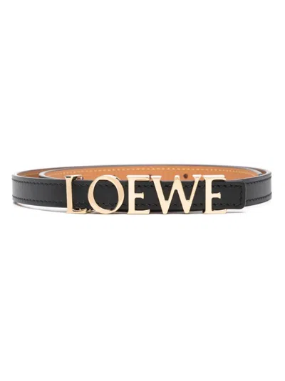 Loewe Bold Leather Belt In Black
