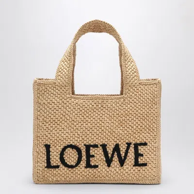 Loewe Font Tote Small Raffia Bag Women