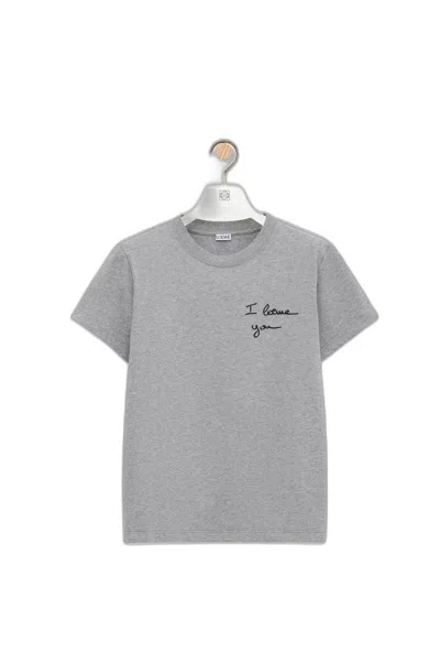 Loewe Regular Fit T-shirt In Gray