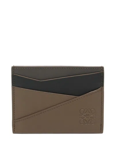 Loewe Puzzle Edge Leather Card Case In Brown