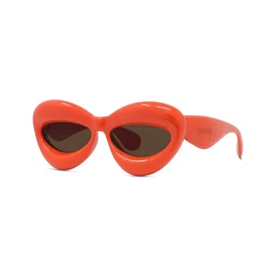 Loewe Ladies Black Cat Eye Sunglasses Lw40097i 42e In Neutral