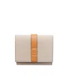 Loewe Logo Trifold Wallet In Nude
