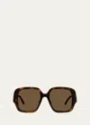 Loewe Logo Square Sunglasses In Sdkgrn/smkg