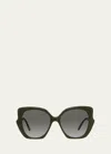 Loewe Logo Acetate Square Sunglasses In Dhav/brn
