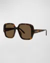 Loewe Logo Acetate Square Sunglasses In Dhav/brn