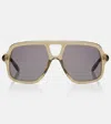 Loewe Slim Aviator-frame Acetate Sunglasses In Brown