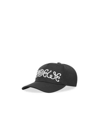 Loewe Logo Baseball Cap In Black