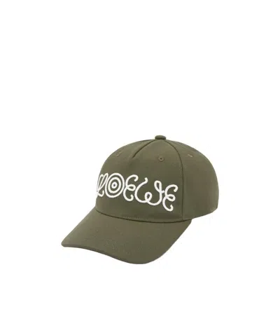 Loewe Logo Baseball Hat In Green