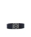 Loewe Chunky Anagram Belt In Calfskin In Black