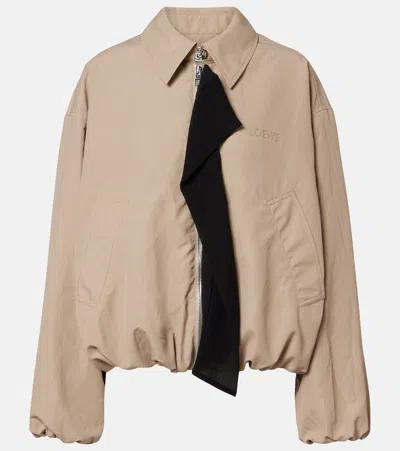 Loewe Logo Blouson In Brown
