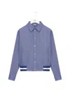 Loewe Logo Bomber Jacket In Blue
