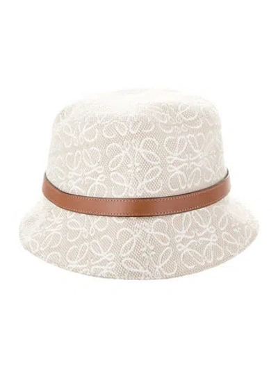 Pre-owned Loewe Logo Bucket Hat. In Neutral