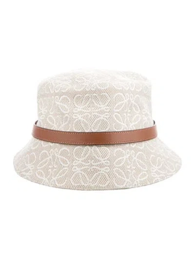 Pre-owned Loewe Logo Bucket Hat. In Neutral