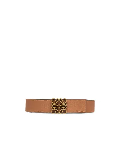 Loewe Logo Buckled Reversible Belt In Neutral