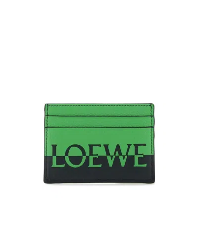 Loewe Logo Card Holder In Green