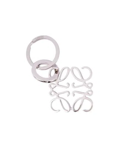Loewe Logo Charm Keyring In White