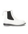 Loewe Logo Chelsea Boots In White