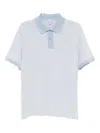 Loewe Cotton Polo Shirt With Anagram Embroidery In Blue