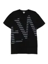 Loewe Striped-logo T-shirt In Black