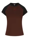 Loewe Logo Cotton T-shirt In Brown