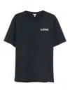 Loewe Logo-embroidered Cotton-jersey T-shirt In Black