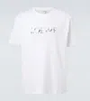 Loewe Logo-embroidered Cotton-jersey T-shirt In White