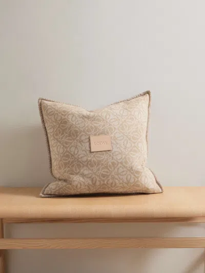 Loewe Logo Cushion In Nude