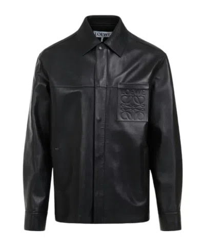 LOEWE LOEWE LOGO EMBOSSED LONG-SLEEVED SHIRT