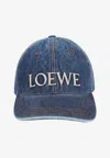 Loewe Denim Baseball Cap In Blue
