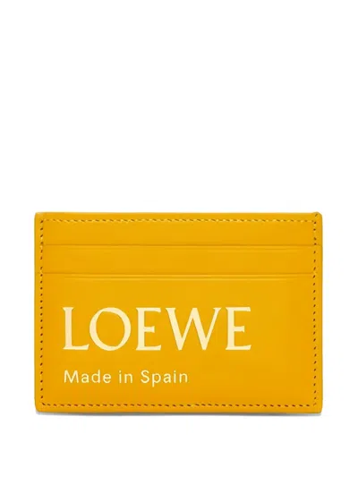 Loewe Logo-detail Card Holder In Yellow