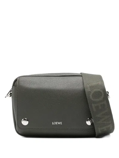 Loewe Logo-detail Messenger Bag In Green