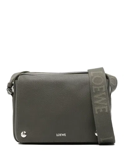 Loewe Logo-detail Messenger Bag In Green