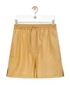 Loewe Logo Detail Shorts In Nude