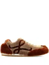 Loewe Logo-detail Sneakers In Brown