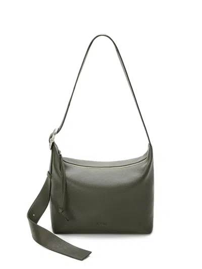 Loewe Logo-detail Strap Shoulder Bag In Green