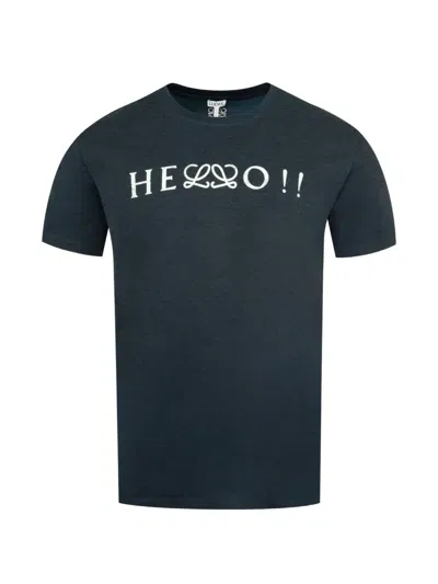 Loewe Logo-detail T-shirt In Blue