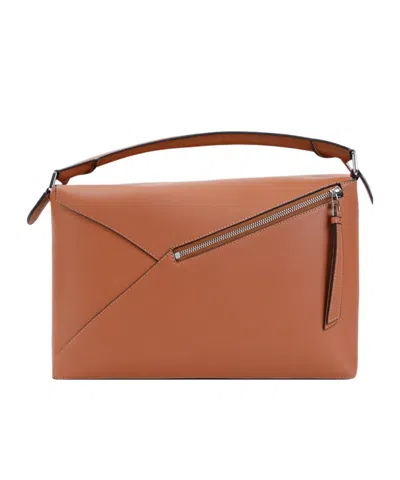 Loewe Logo Details Handbag In Brown