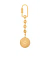 Loewe Logo Details Key Chain In Yellow